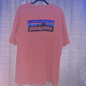 Patagonia tee! light orange color, XL